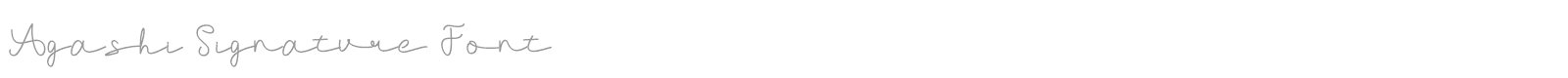 Agashi Signature font preview